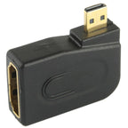 Gold Plated Micro HDMI Male to HDMI 19 Pin Female Adaptor with 90 Degree Angle, Micro HDMI to HDMI – Durable Build, Easy to Use