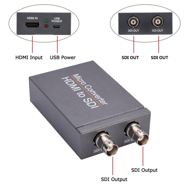 NK-M009 1080P Full HD HDMI to 2 x SDI Output Converter, HDMI to Double 3G-SDI – TPU