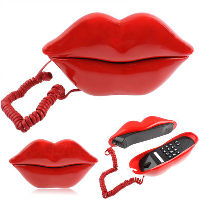 Sexy Red Hot lips Shape Wire Corded Telephone, Sexy Red Hot lips Telephone Sexy Red Hot lips Telephone