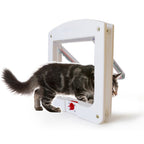 Cat / Small-scale Dog Friendly Transparent Flap, Universal 4 Way Locking, White White