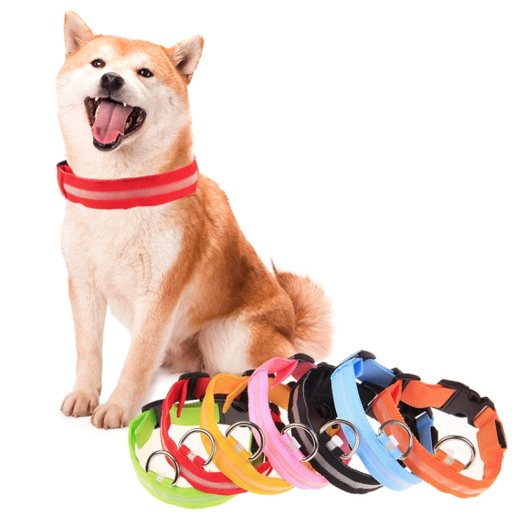 Adjustable 3-Mode LED Flashing Dog Collar, Size: S , Size: S, Size: M, Size: L, Size: XL Size: S S-HPS-0602S
