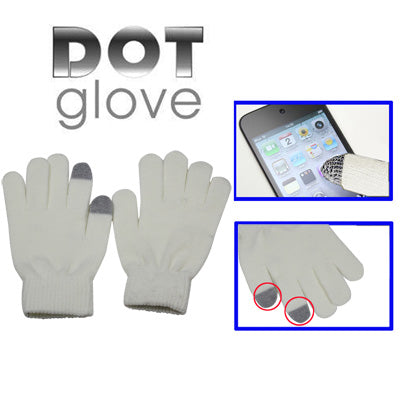 Accessory – Dot Gloves of touch screen for iPhone 5, iPhone 4 & 4S, iPhone 3G/3GS,... White