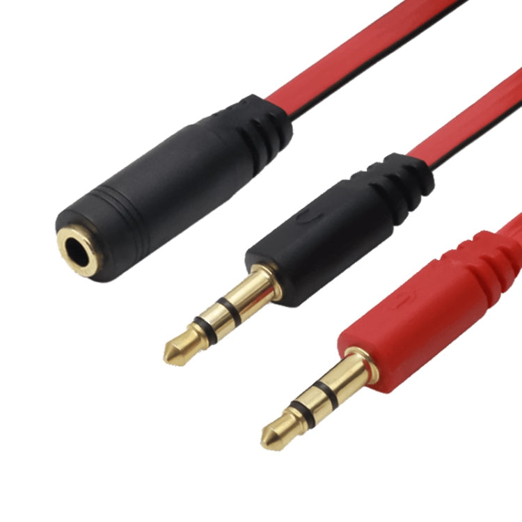 Noodle Style 3.5mm Jack Microphone + Earphone Cable for PC / Laptop, Length: 22cm – Durable Build, Easy to Use Default Title
