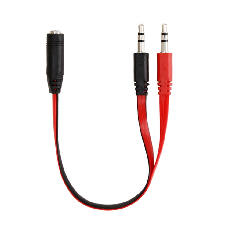 Noodle Style 3.5mm Jack Microphone + Earphone Cable for PC / Laptop, Length: 22cm – Durable Build, Easy to Use