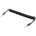 Spring Coiled 3.5mm Aux Cable, Compatible with Phones, Tablets, Headphones, MP3 Player, Car/Home Stereo & More, Length: 20cm up to 80cm Default Title