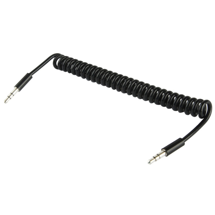 Spring Coiled 3.5mm Aux Cable, Compatible with Phones, Tablets, Headphones, MP3 Player, Car/Home Stereo & More, Length: 20cm up to 80cm Default Title