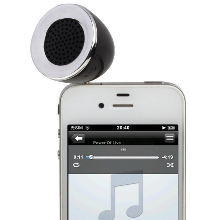 3W 3.5mm Jack Mobile Phone Speaker Black