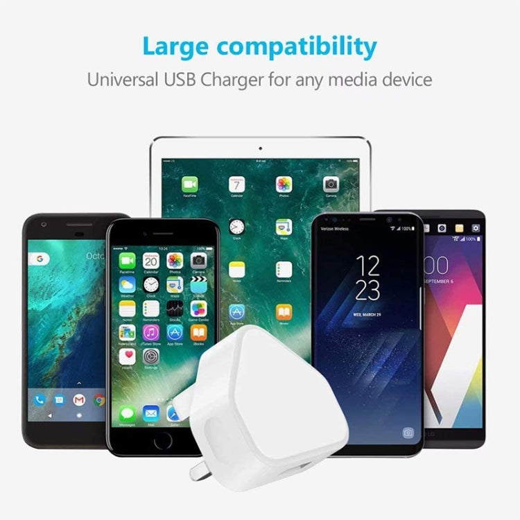 5V / 1A (UK Plug) USB Charger Adapter For iPhone, Galaxy, Huawei, Xiaomi, LG, HTC and Other Smart Phones, Rechargeable Devices