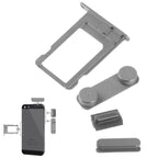 4 in 1 for iPhone 5 & 5S Original Alloy Material Colorful Nano SIM Card Tray + Volume Button + Power Button + Mute Button, For iPhone 5 & 5S For iPhone 5 & 5S Dark Grey