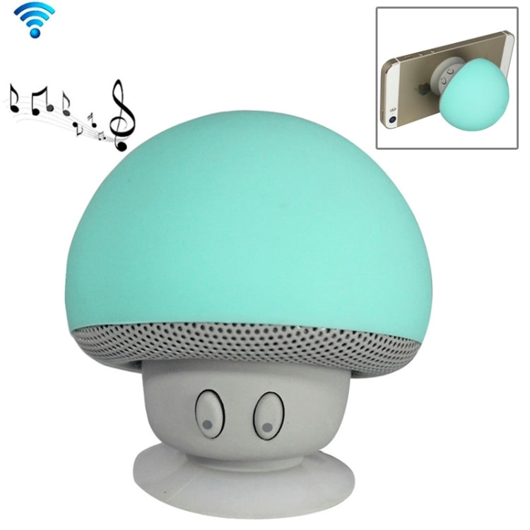 Mushroom Shape Bluetooth Speaker with Suction Holder Green