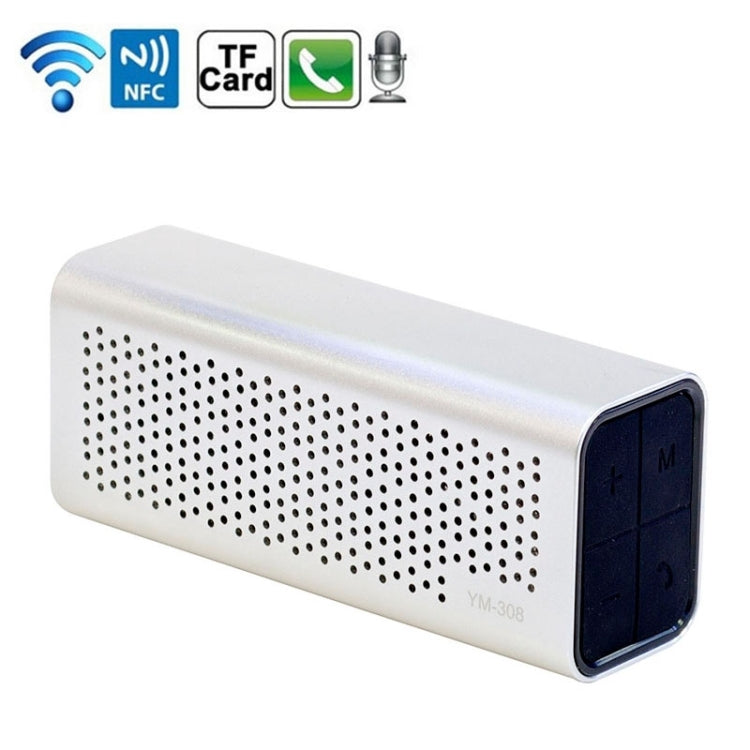 YM-308 Bluetooth Speaker – NFC Silver