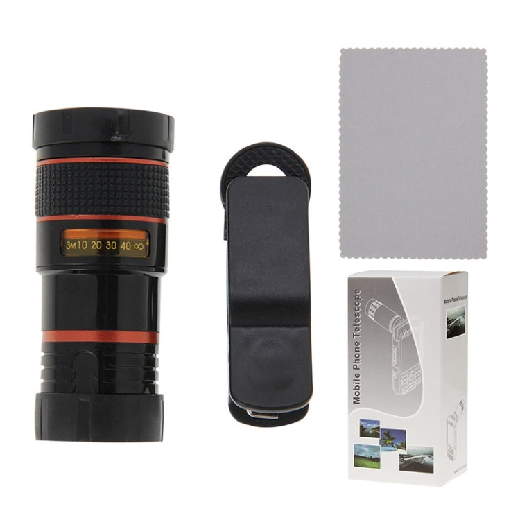 8X Zoom Telescope Telephoto Camera Lens with Clip – Flip