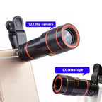 Camera Lens – Universal 12X Zoom Optical Zoom Telescope Lens with Clip