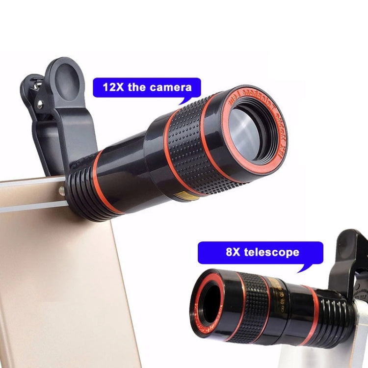 Camera Lens – Universal 12X Zoom Optical Zoom Telescope Lens with Clip
