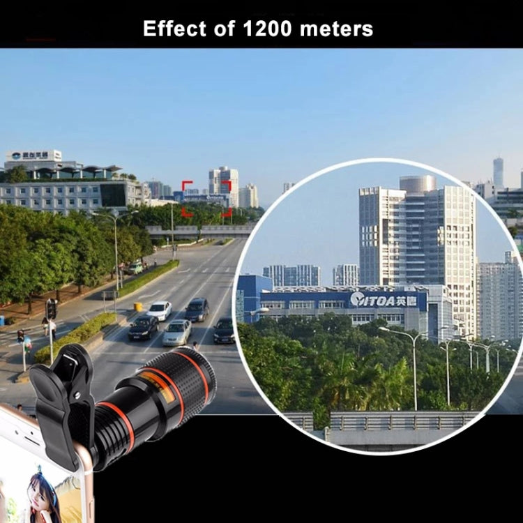 Camera Lens – Universal 12X Zoom Optical Zoom Telescope Lens with Clip