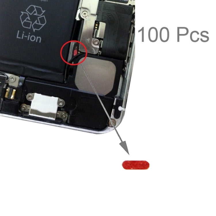 100 PCS for iPhone 6Card Ring Waterproof Sticker Water Sensitive Adhesive, For iPhone 6 For iPhone 6