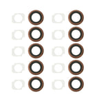 Rear Camera Lens Ring + Flashlight Bracker for iPhone 6s Plus, 10 Pairs / Set, For iPhone 6s Plus
