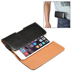 Horizontal Style Lamb Skin Texture Waist Bag with Back Splint for... Default Title