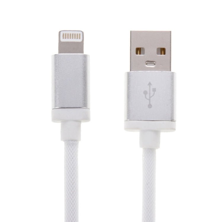 Net Style Metal Head 8 Pin to USB Data / Charger Cable, Cable Length: 25cm White