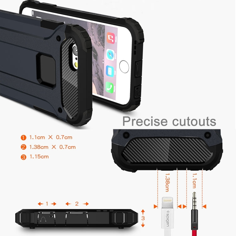 For iPhone 6 Plus & 6s Plus Tough Armor TPU + PC Combination Case, For...