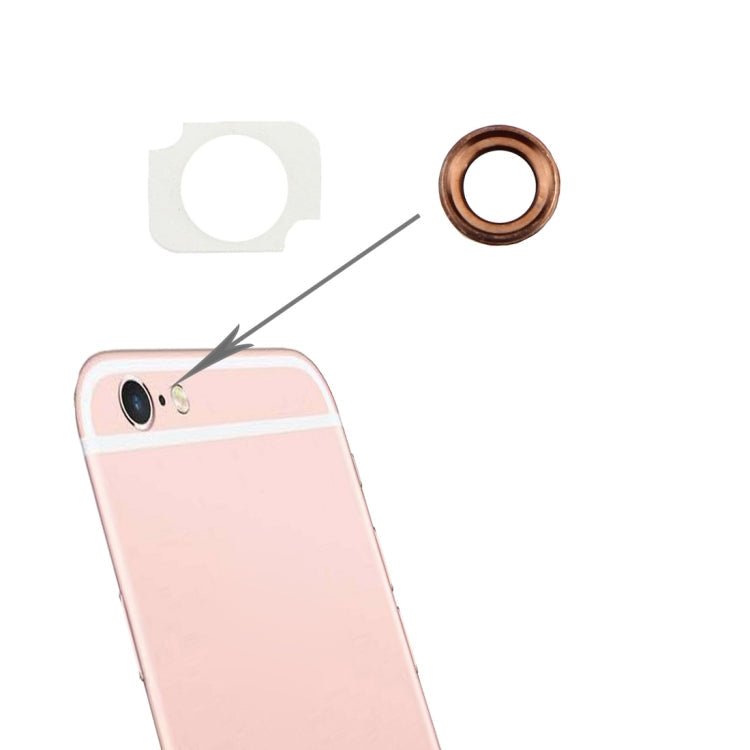 10 Pairs / Set Rear Camera Lens Ring + Flashlight Bracker for iPhone 6 Plus & 6s Plus, Rose Gold, For iPhone 6 Plus Rose Gold Rose Gold