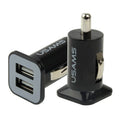 High Performance 2.1A + 1A Dual USB Port Car Charger for iPad Air 2 & Air & 4, iPhone 6 & 6 Plus & 5C & 5S & 4 & 4S, iPod touch, Galaxy Tablet / Note Series and Other Mobile Phone, Navigators – TPU Black