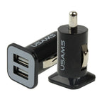 High Performance 2.1A + 1A Dual USB Port Car Charger for iPad Air 2 & Air & 4, iPhone 6 & 6 Plus & 5C & 5S & 4 & 4S, iPod touch, Galaxy Tablet / Note Series and Other Mobile Phone, Navigators – TPU Black