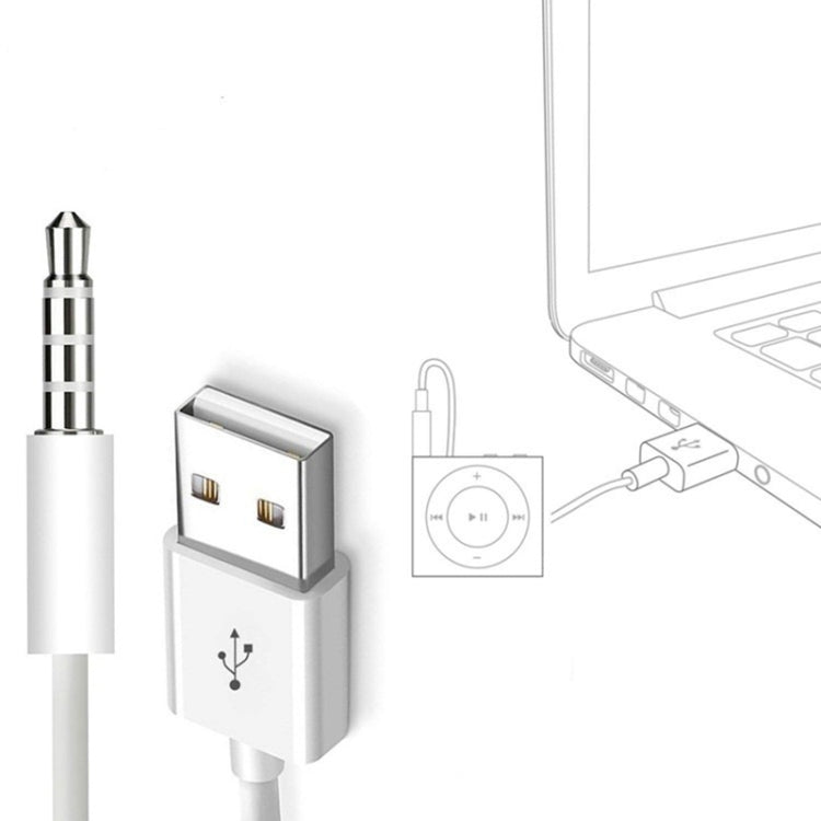 JW-SM1 Cable – USB to 3.5mm Jack Data Sync & Charge Cable for iPod shuffle 1st /2nd...