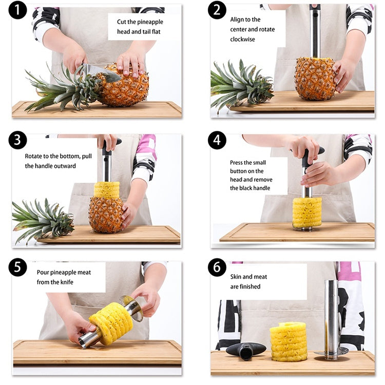 LsCook Pineapple Corer Slicer, Pineapple Corer Slicer (Silver)