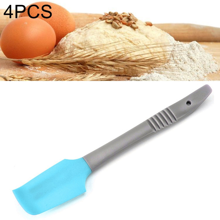4 PCS Silicone Scraper Butter Spreader Knife Cake Smoother Cake Baking Tool, Silicone Scraper(Pink), Silicone Scraper(Blue) – Durable Build, Easy to Use Silicone Scraper(Blue) Blue
