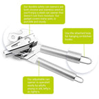 Multi-Functional Stainless Steel Can Bottle Opener, Silver