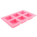 High Quality 6 Holes Square Shape Silicone Material Cake Mold, Square Shape Square Shape
