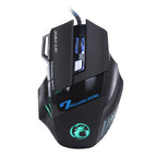 7 Buttons with Scroll Wheel 5000 DPI LED Wired Optical Gaming Mouse for Computer PC Laptop, X7 7 Buttons (Black) – Durable Build, Easy to Use