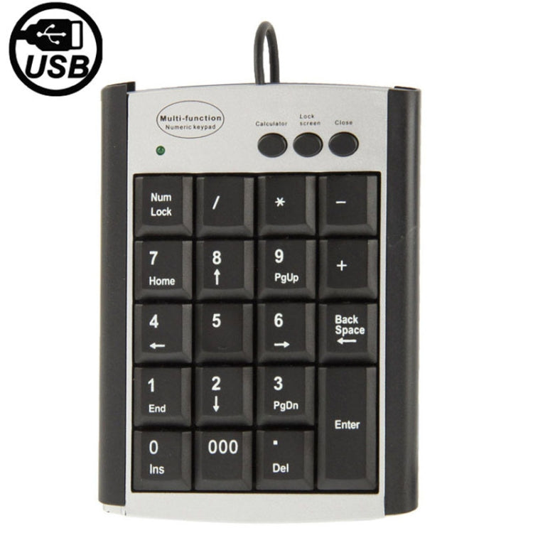 USB Non-synchronous Notebook Computer Multi Function Keypad with 19 Keys, Multi Function Keypad – Durable Build, Easy to Use Multi Function Keypad