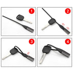 Fashionable High Quality Menu Titanium Key Chain Car Keychain Key Ring, Car Keychain Key Ring