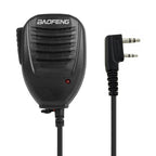 Baofeng Clip-on Speaker Microphone for Walkie Talkies, 3.5mm + 2.5mm Earphone + Mic Plug, Microphone – Durable Build, Easy to Use Microphone