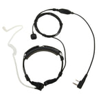 Throat control Transceiver Earpiece Headset for Walkie Talkies, 3.5mm + 2.5mm Plug