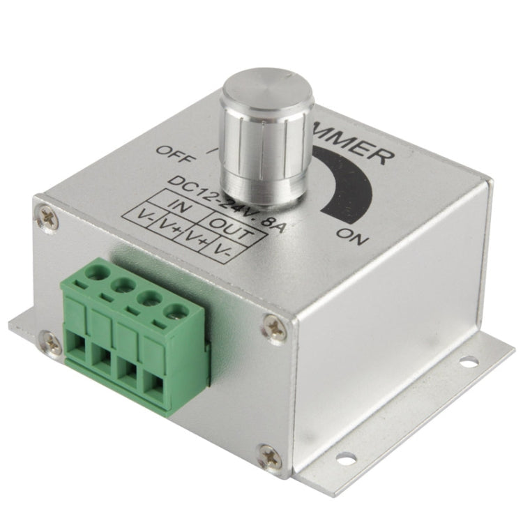 Aluminum Single Color Dimmer Switch LED Dimmer Controller for Strip Light DC12-24V, Output Current: 8A Default Title