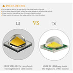 5 x LED White Light Diving Flashlight, 6800 LM, Diving Depth: 150m