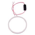 110mm 5W 180LM Angel Eyes Circles Car Headlight COB LED Lights for Vehicles, DC 12-24V, 110mm Blue Light, 110mm White Light