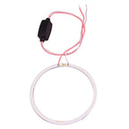 110mm 5W 180LM Angel Eyes Circles Car Headlight COB LED Lights for Vehicles, DC 12-24V, 110mm Blue Light, 110mm White Light