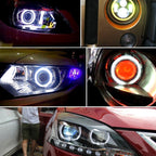 90mm 5W 180LM Angel Eyes Circles Car Headlight COB LED Lights for Vehicles, DC 12-24V, 90mm Red Light, 90mm Blue Light, 90mm White Light, 90mm Pink Light, 90mm Green Light