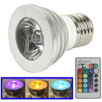E27 3W RGB Flash LED Light Bulb with Remote Controller, AC 85-265V, Luminous Flux: 240-270lm Default Title