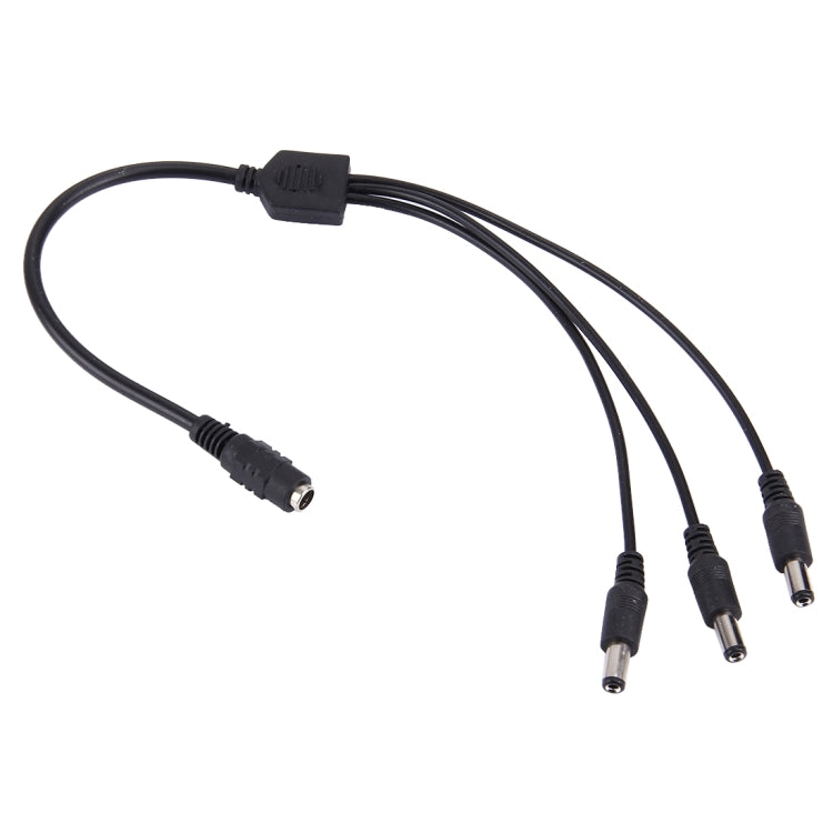 5.5 x 2.1mm DC Power Female Barrel to 3 Male Barrel Connector Cable for LED Light Controller Default Title