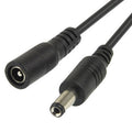 5.5 x 2.1mm DC Power Female Barrel to Male Barrel Connector Cable for LED Light Controller, Length: 1m(Black) Default Title