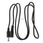5.5 x 2.1mm DC Power Female Barrel to Male Barrel Connector Cable for LED Light Controller, Length: 1m(Black)