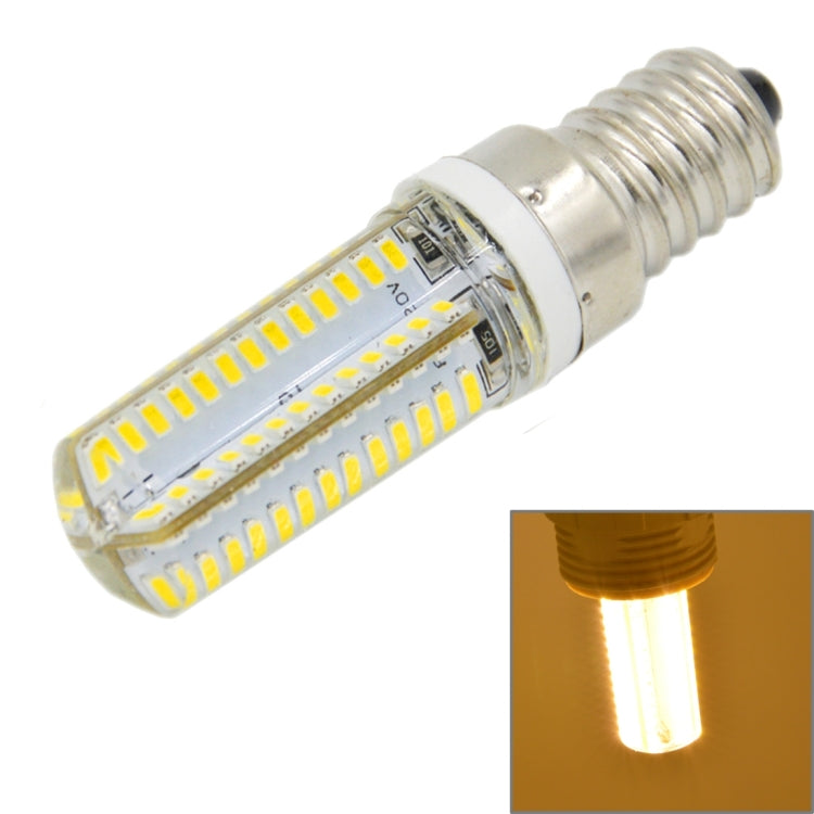 E14 5W 400LM 104 LED SMD 3014 Silicone Corn Light Bulb, AC 220V (Warm White Light), 5W – Durable Build, Easy to Use 5W S-LED-8890WW
