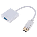Display Port Male to VGA Female Converter, Length: 20cm, DP Male to VGA Female 20cm White, DP Male to VGA Female Black – Durable Build, Easy to Use