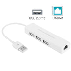 USB 2.0 Ethernet Network Adapter + 3 Ports USB HUB, USB – Durable Build, Easy to Use