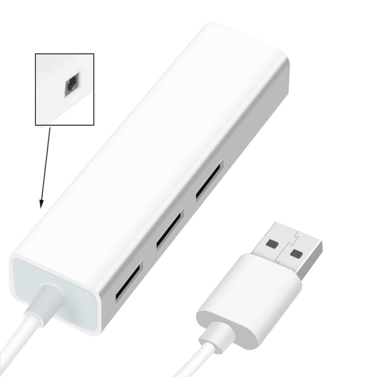 USB 2.0 Ethernet Network Adapter + 3 Ports USB HUB, USB – Durable Build, Easy to Use